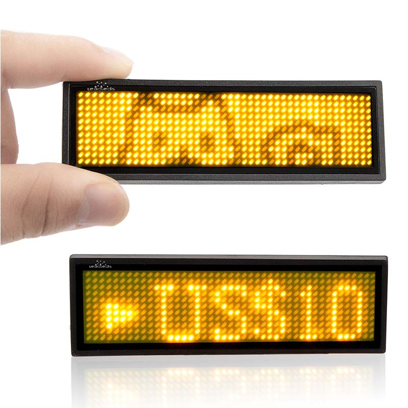 Leadleds Bluetooth-LED-Namensschild, wiederaufladbares Namensschild