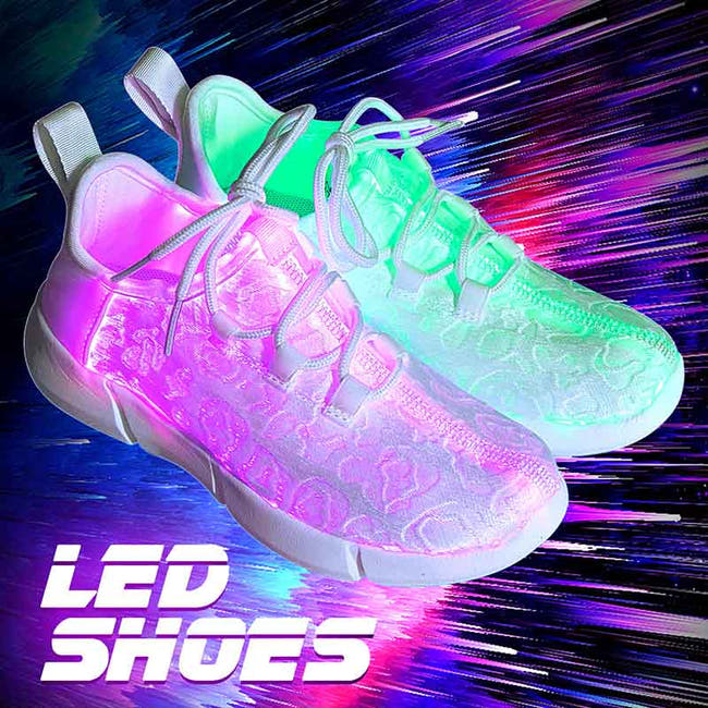 Leadleds Fiber Optic LED Shoes Light Up Sneakers with USB Charging Flashing Luminous Shoes Secondary image
