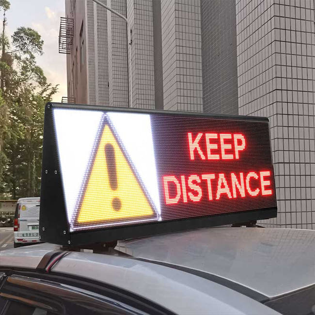 Leadleds 2 Sided Digital Car Topper Led Video Sign Full Color Programmable Vehicles Led Panel Main image