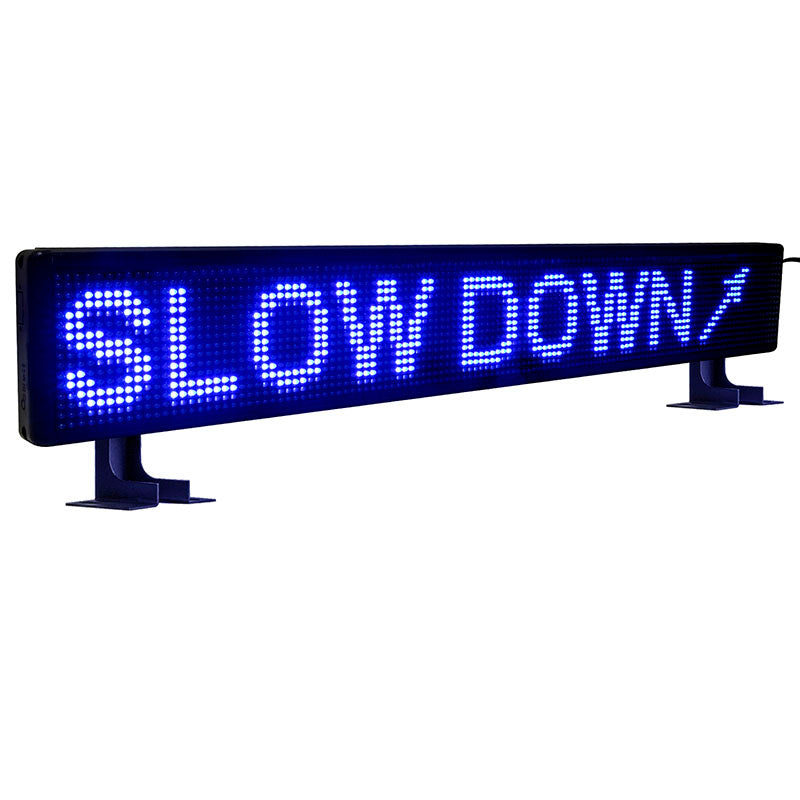 Led Line Sign Advertising Leadleds Mobile Digital Led Sign Advertising Display Screen Blue Messa ...