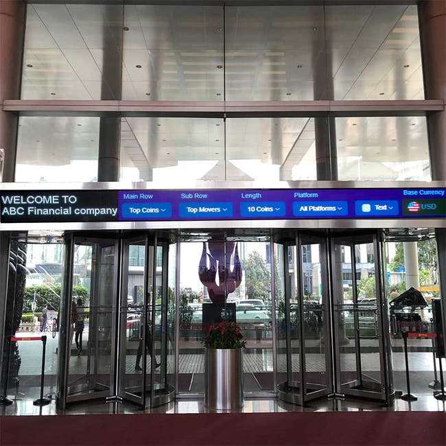 Leadleds Electronic Led Ticker Tape Display Board Digital Signage with SDK Docking Stock Market Finacial News Secondary image