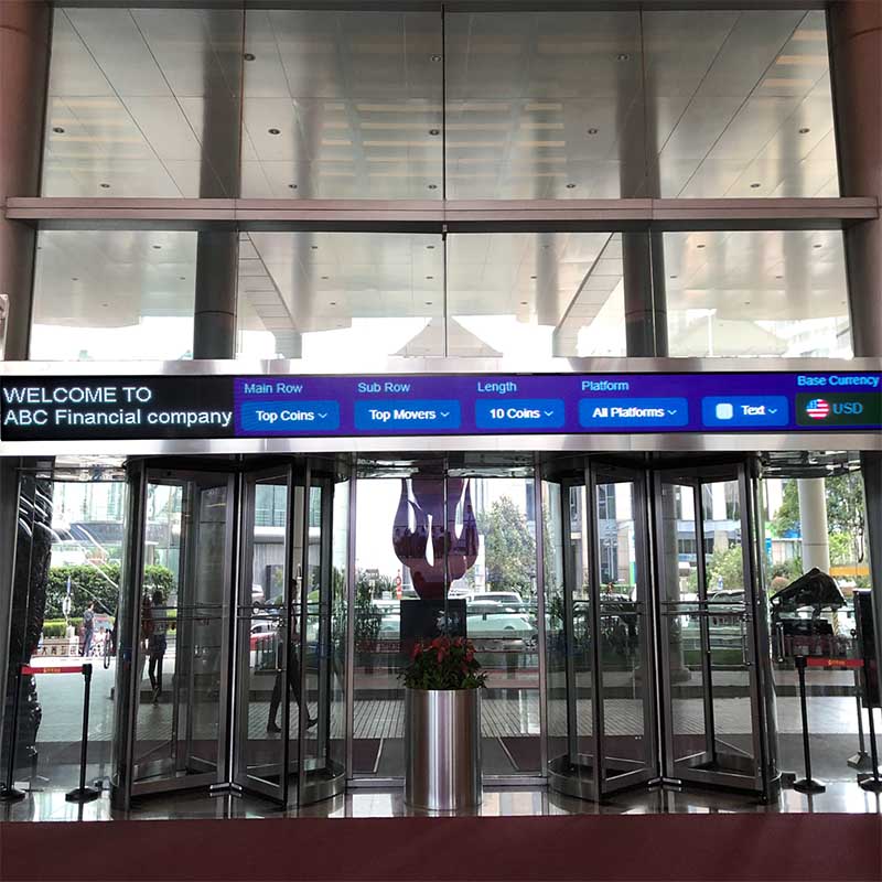 Leadleds Electronic Led Ticker Tape Display Board Digital Signage with SDK Docking Stock Market Finacial News Secondary image