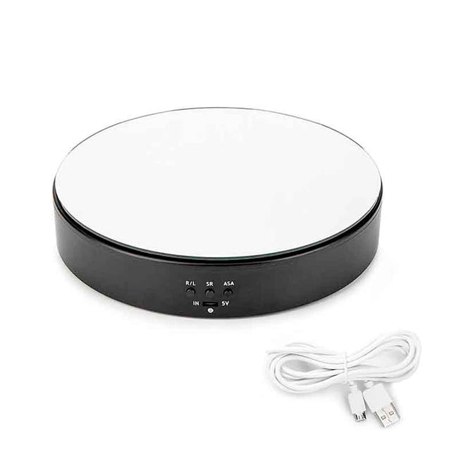 UNTCENT 7.7" Mirror Top Motorized Rotating Turntable Electric Rotating Display Stand Main image