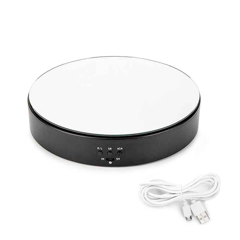 UNTCENT 7.7" Mirror Top Motorized Rotating Turntable Electric Rotating Display Stand Imagen principal del producto