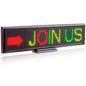 Rechargeable desktop LED message sign for retail point-of-sale checkout counters