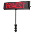 Rechargeable desktop LED message sign for retail point-of-sale checkout counters