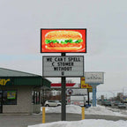 Double-Sided Full Color LED Pole Sign for Commercial Outdoor Advertising