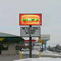 Double-Sided Full Color LED Pole Sign for Commercial Outdoor Advertising