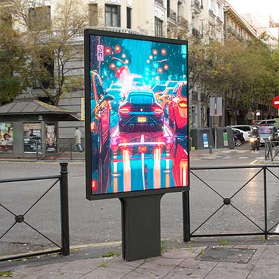 Full-screen Free-standing LED Poster QPS