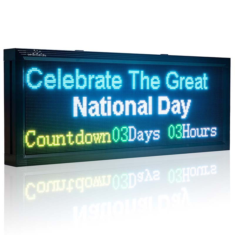 Leadleds Programmable Led Signs Outdoor Led Screen Full Color Advertising Business Sign, 41 x 15in