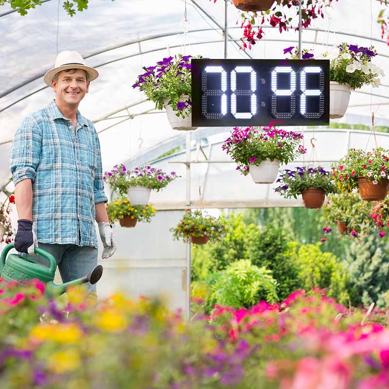 led temperature clock