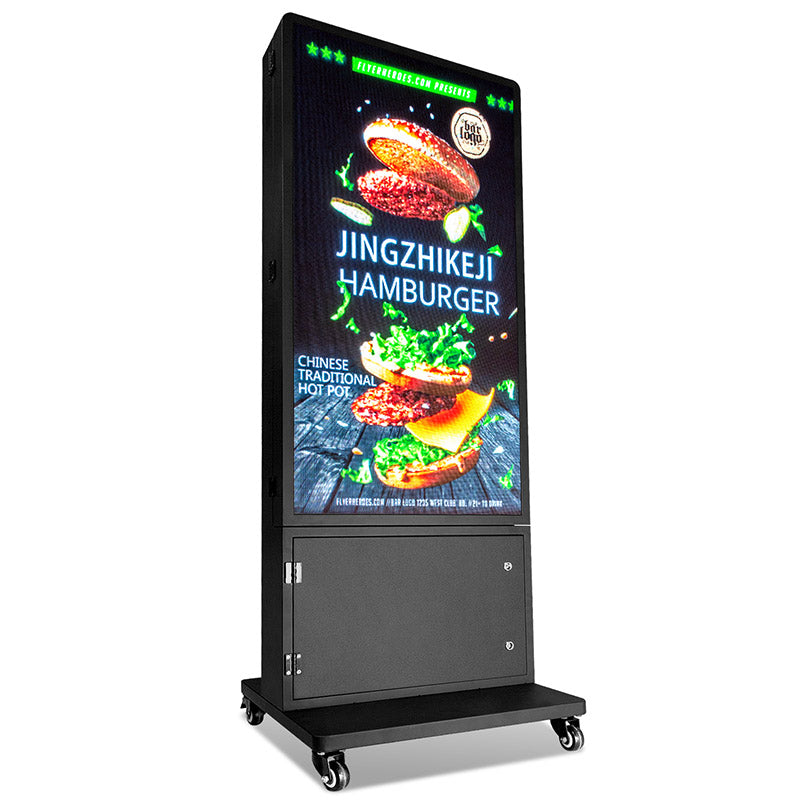 Outdoor Smart Sign Led Leadleds Outdoor Sidewalk Sign Battery Powered HD LED Display Programm ...