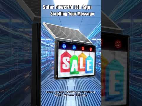 Solar Powered LED Sign Scrolling Your Messages