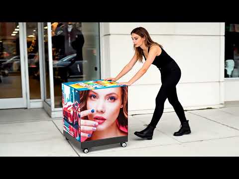 Programmable Business Sign Outdoor LED Magic Cube Display Screen Full Color 
