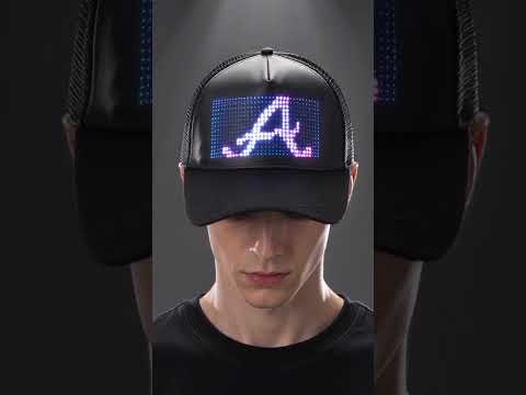 Programmable LED Baseball Cap - Bluetooth Scrolling Display Hat, 7 Colors, App Control, One Size Fits Most