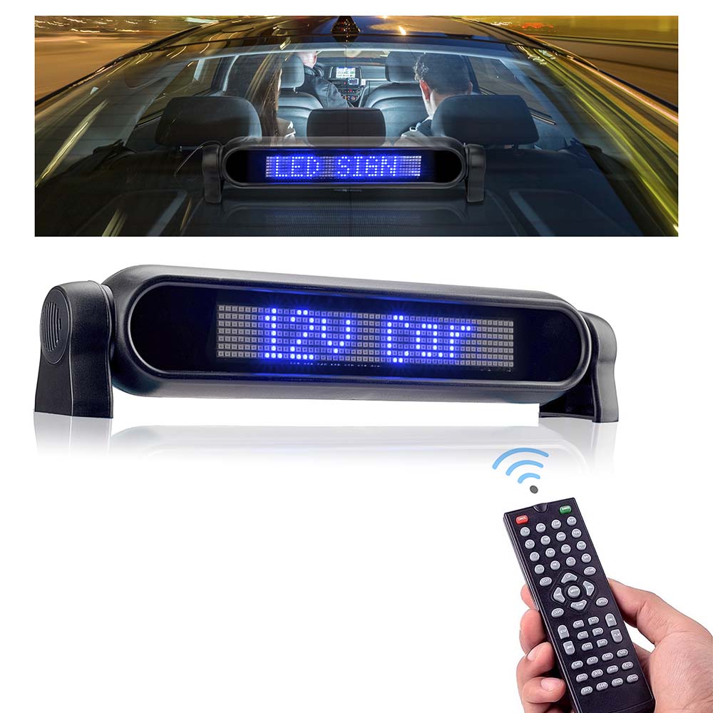 Leadleds Car Sign Scrolling Message Board Mirror Function Main image
