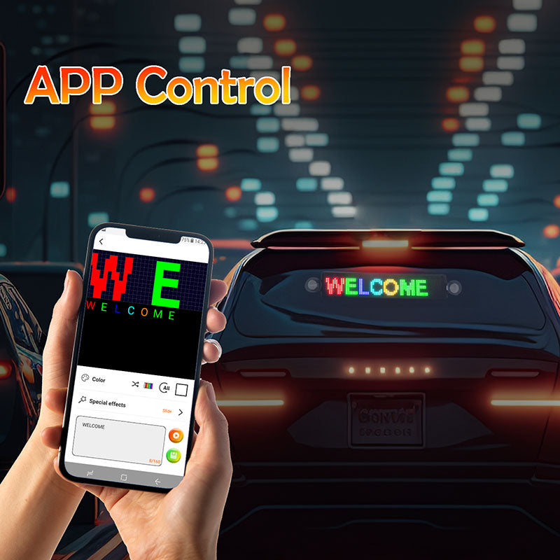 Leadleds USB LED Car Sign DC5V Fullcolor Display Electronic Signage Bluetooth Control