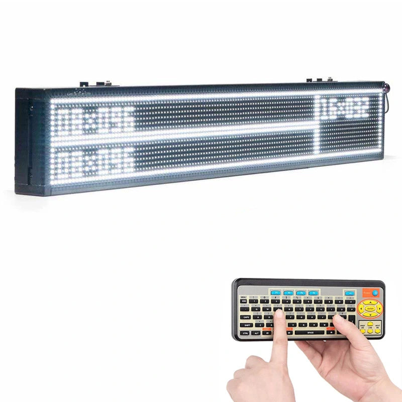 Leadleds Remote Led Sign Programmable Scrolling Message Business Sign 40 by 6 in, Multicolored