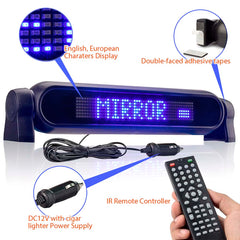 Leadleds Car Sign Scrolling Message Board Mirror Function