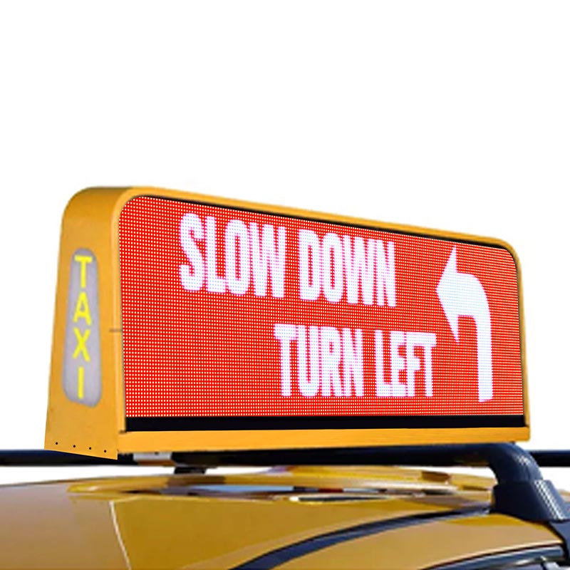 Señalización LED de doble cara para techo de coche de Leadleds, soluciones de publicidad móvil Imagen secundaria del producto