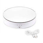 UNTCENT 7.7" Mirror Top Motorized Rotating Turntable Electric Rotating Display Stand