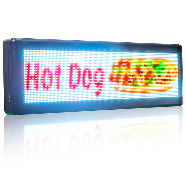 LED sign displaying 'Hot Dog' with a hot dog graphic  Secondary image
