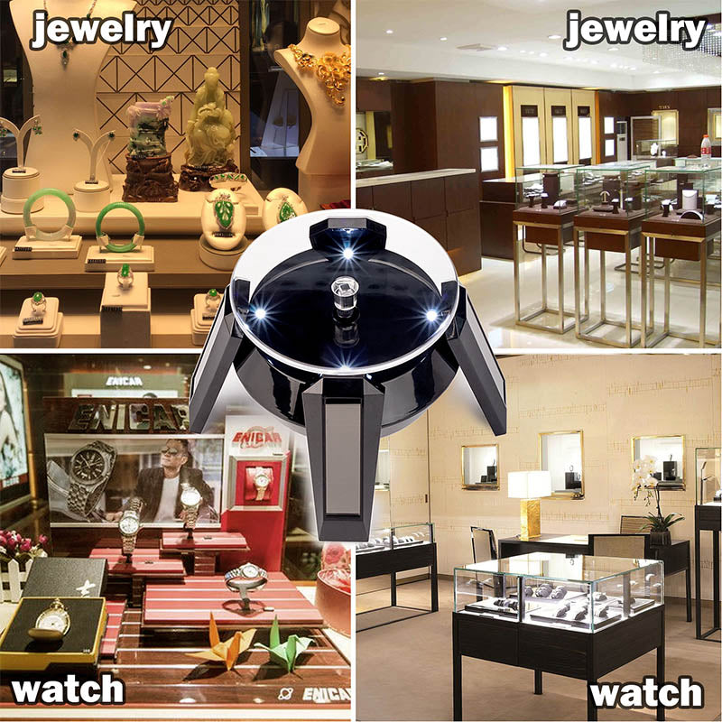 solar rotating stand for product display