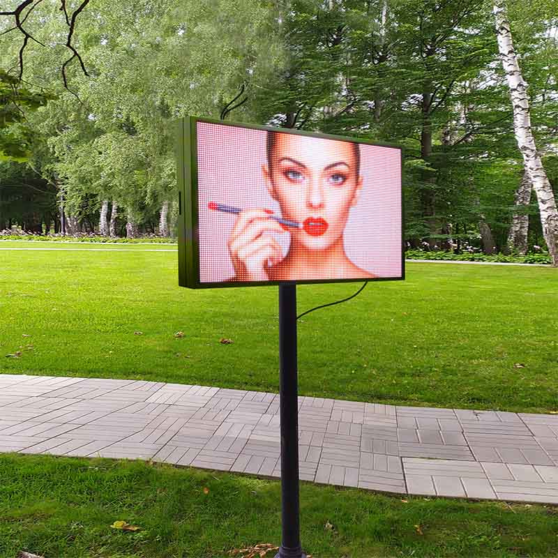 Outdoor Smart Sign Led Leadleds 43 x 28in Outdoor Digital Signage Solar Powered – Leadleds ...