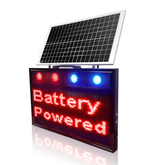 Leadleds Solar Powered Outdoor Led Sign WiFi Programmable