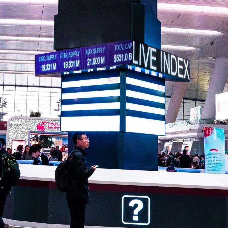 Leadleds Stock Ticker Tape Electronic LED Message Board Full Color for Wall Corner Indoor Mount Main image