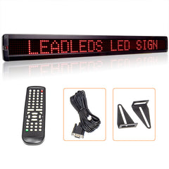 Leadleds 38" x 4" Remote Programmable Led Sign Scrolling Message Board for Your Business
