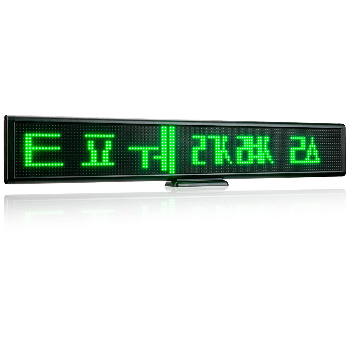 Compact tabletop LED message board for service counters and restaurant tables