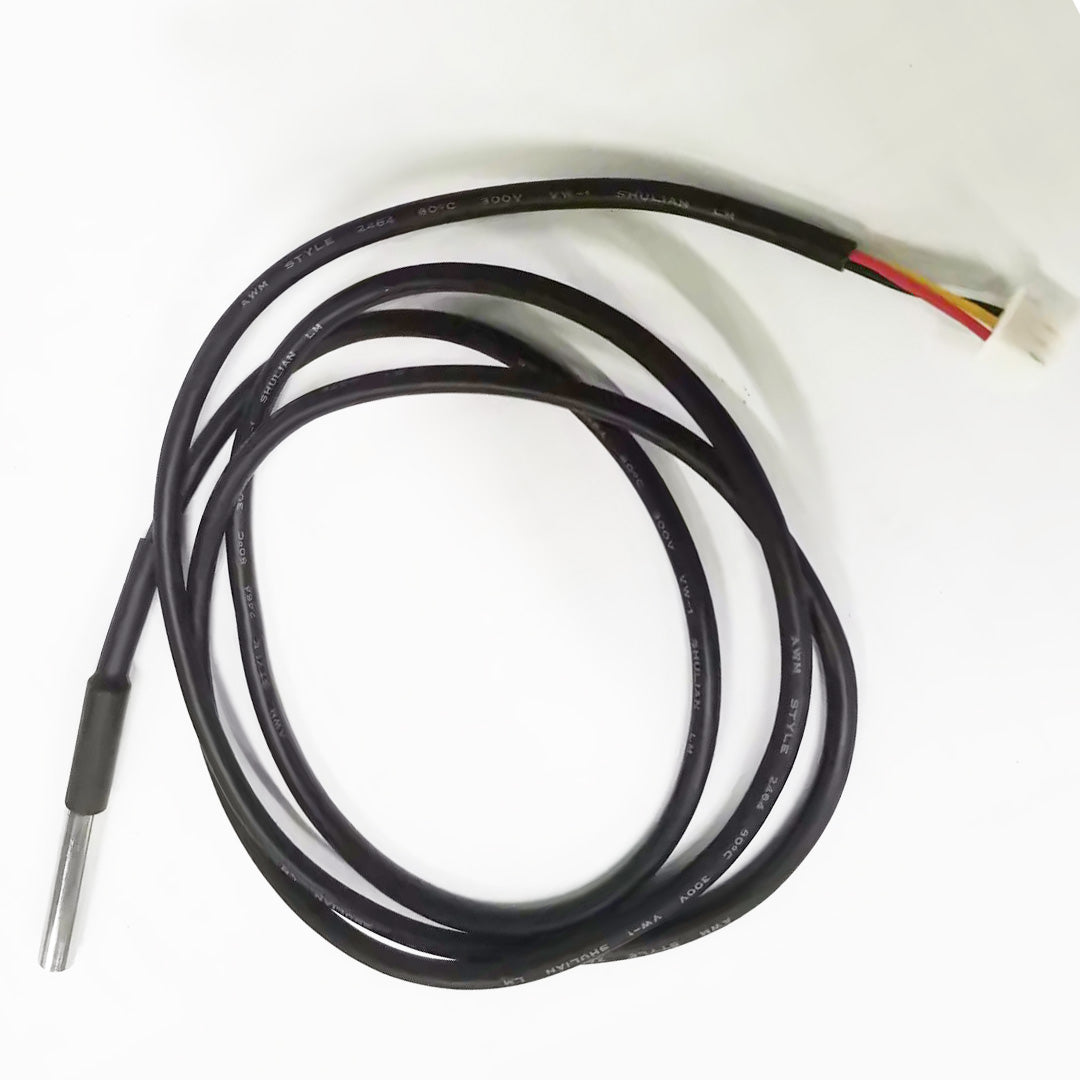 Thermocouple with black cable on a white background Main image