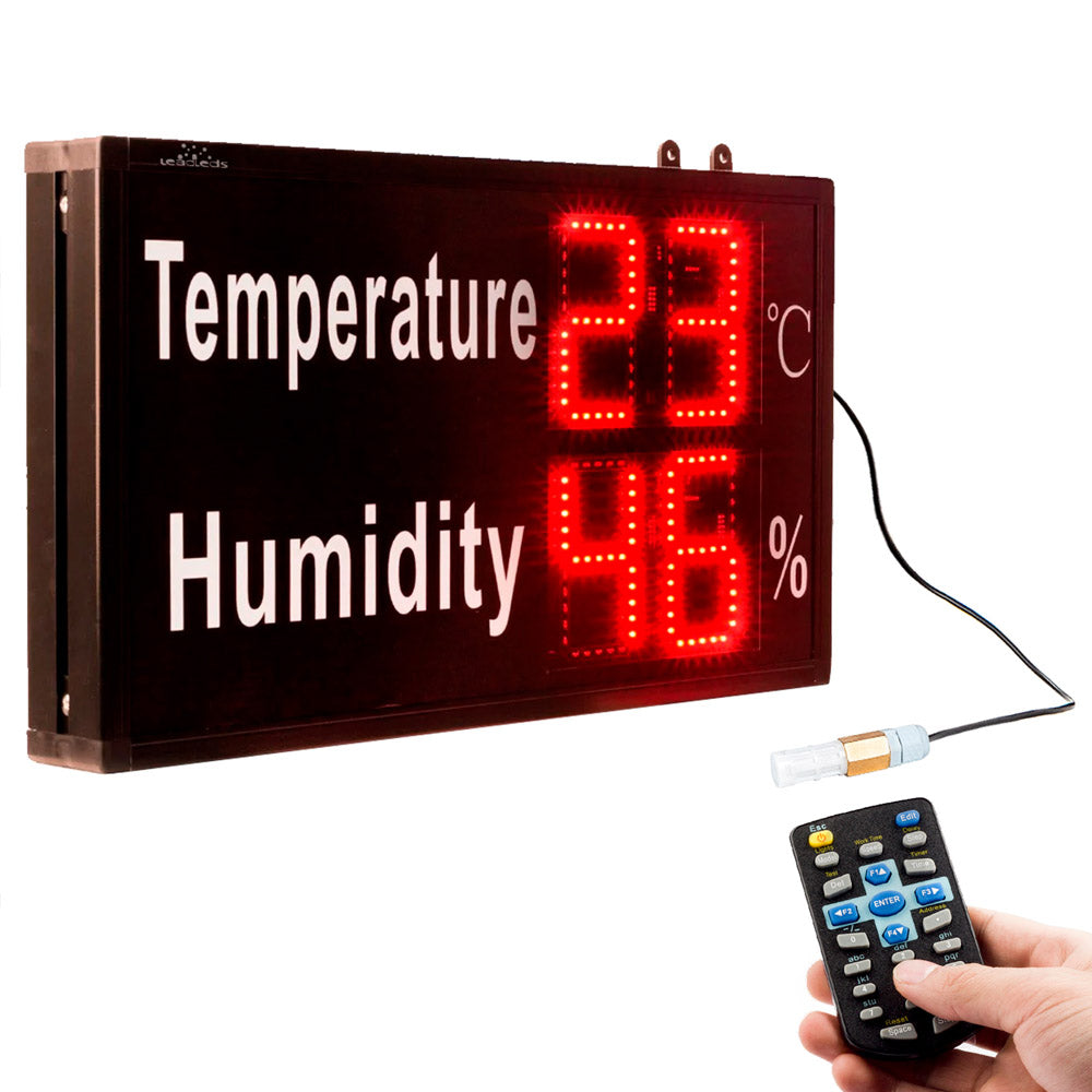Temperature and humidity display