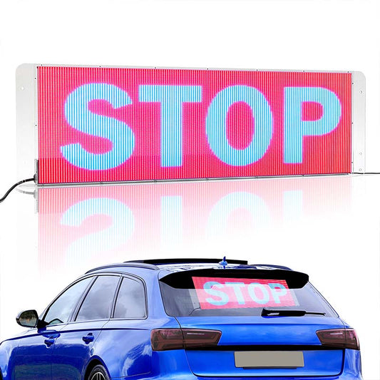 Leadleds Transparent Rear Window Car Sign LED Panel Full Color High Brightness