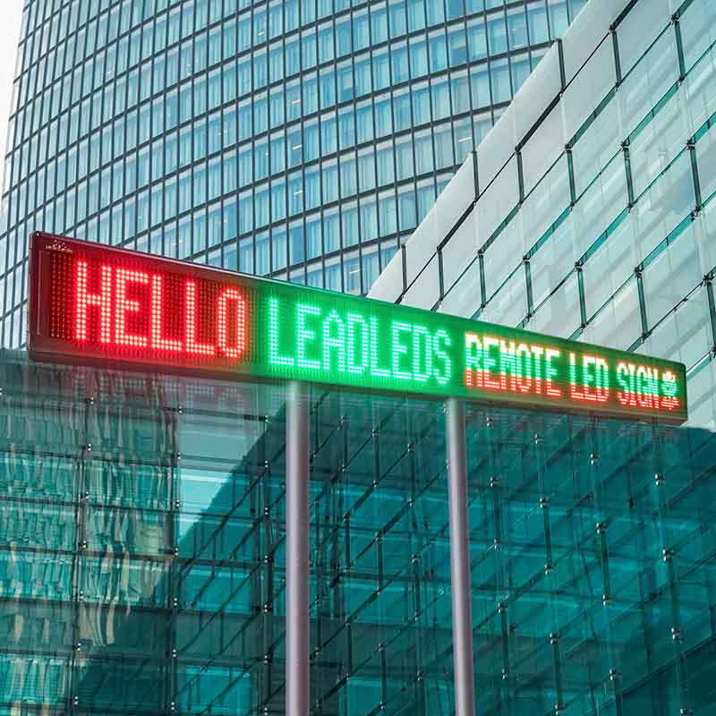 Leadleds 53 in Remote Led Display Board Tricolor Outdoor Digital Signage Super Brightness