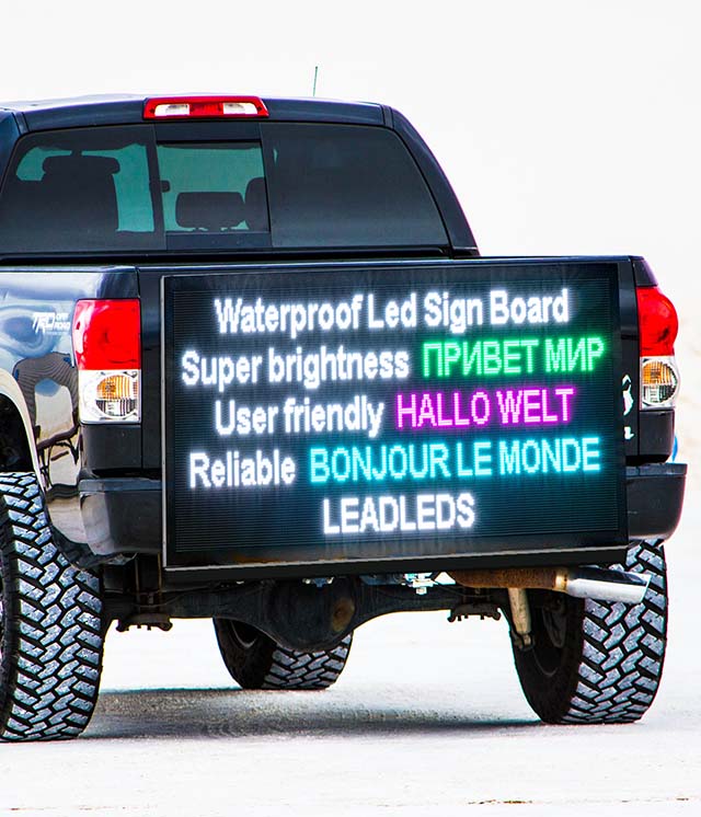 Leadleds 52" HD LED Tailgate Sign for Pickups – Show Your Name, Logo, or Funny Messages Secondary image