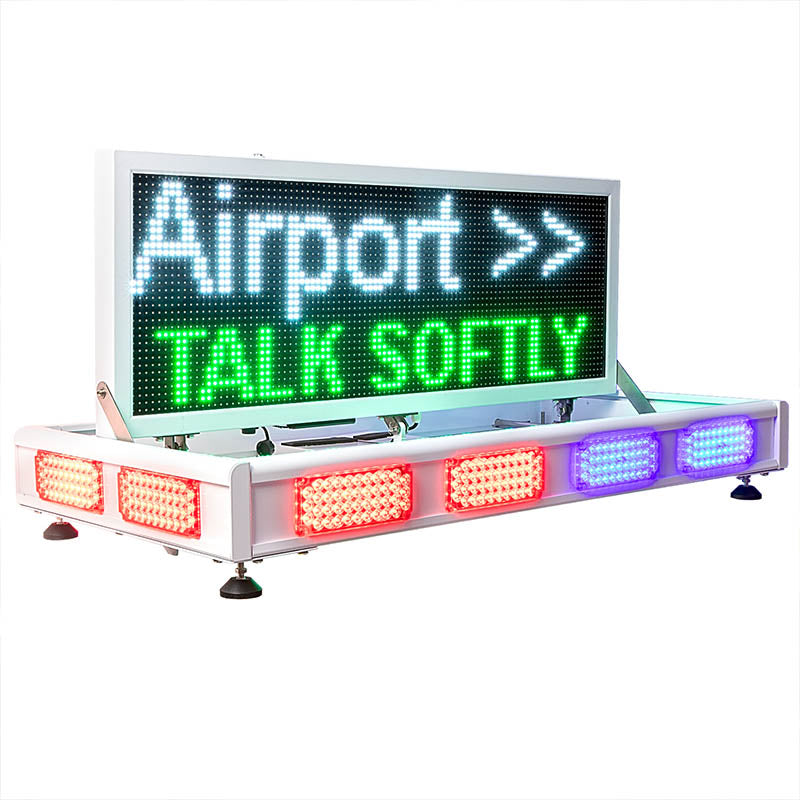Leadleds Auto Foldable Programmable LED Traffic Warning Sign for Car R