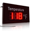 Waterproof battery-powered LED temperature and humidity sign for farms, warehouses, and storefronts