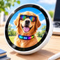 wearable led display badge full color touchscreen for events and tradeshow