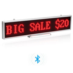 LED sign with 'BIG SALE $20' 