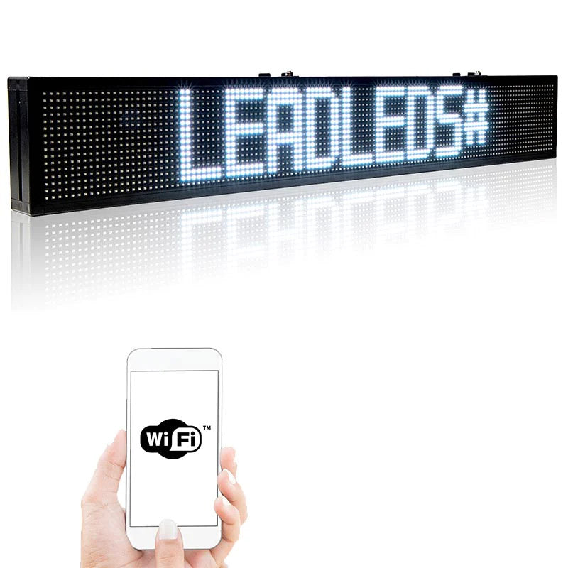Leadleds WiFi LED Bar Signs Scrolling White Messages