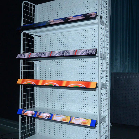 Leadleds Full Color Shelves Price Tag COB Advertising Led Screen, 60 x 6cm