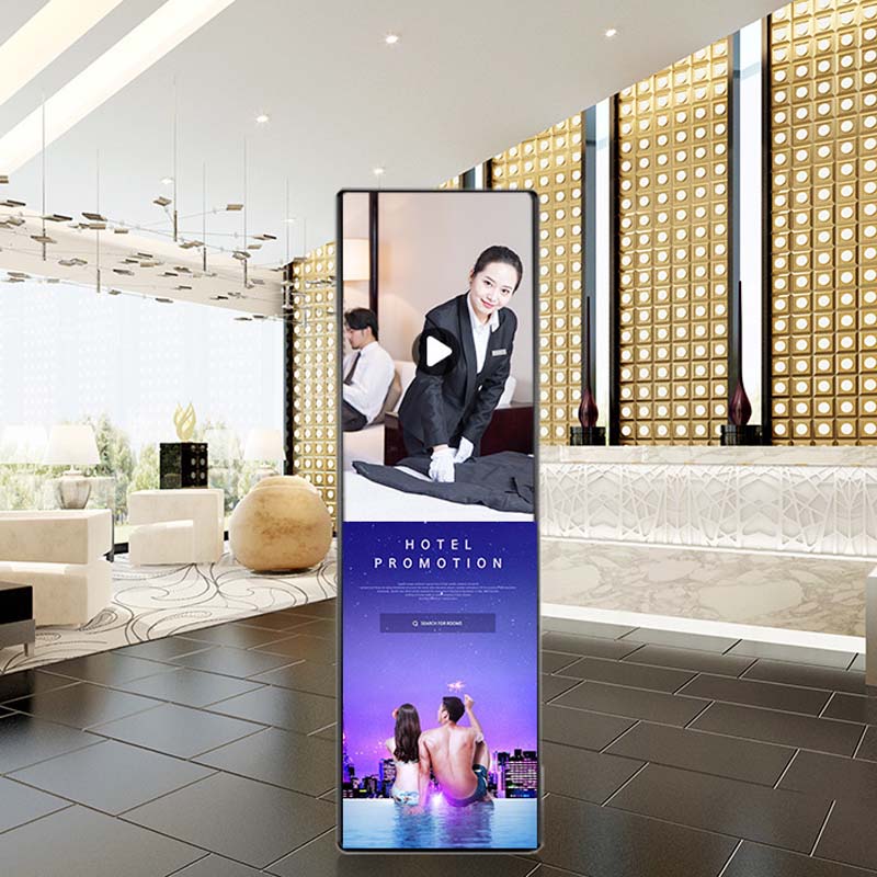 Leadleds 76 x 25in Indoor Flooring Standing Move Smart Digital Video Advertising Screen Display LED Poster
