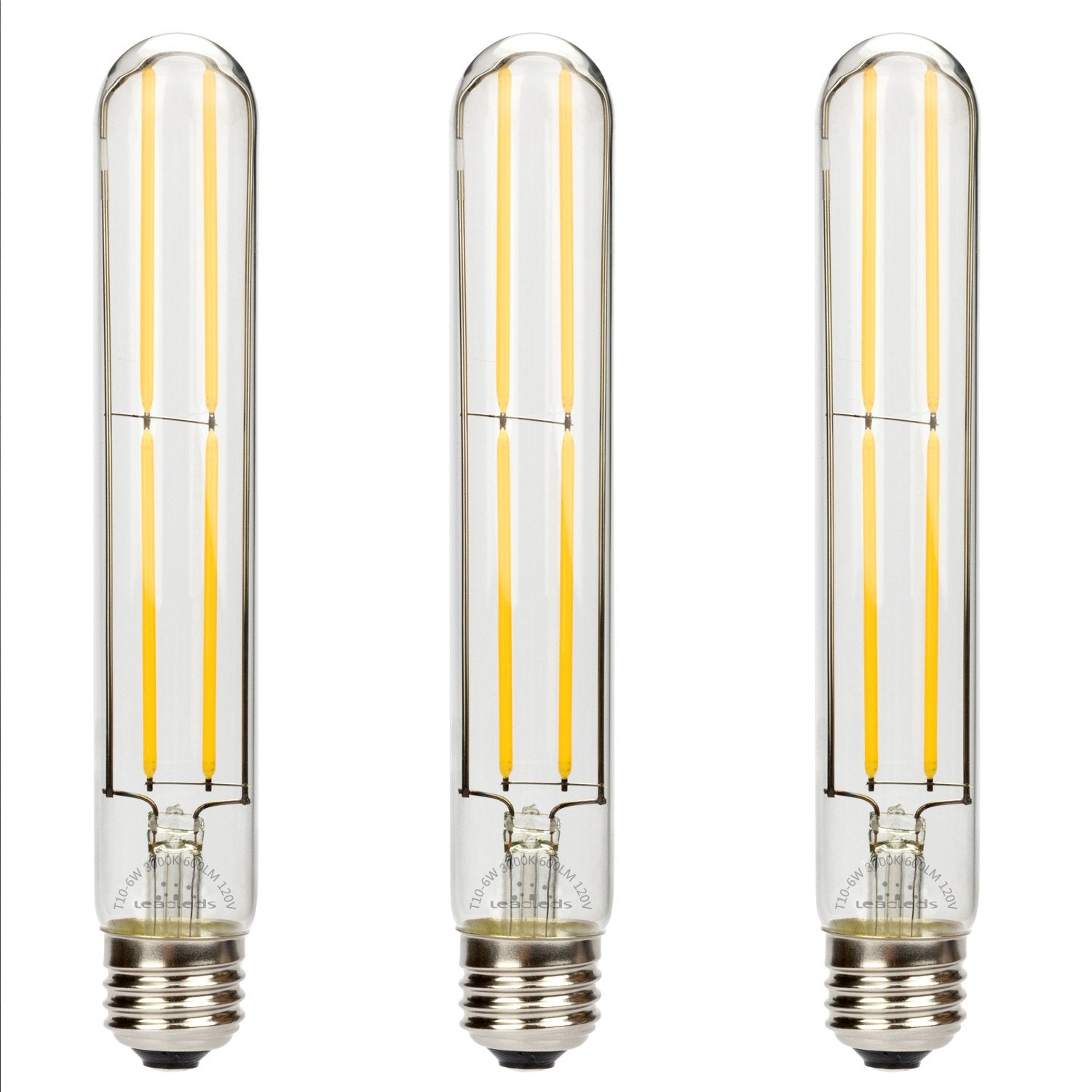 UNTCENT 6W Edison Bulb Vintage 7.2” Long Tubular Night Light Bulb Dimmable 3000K Neat Warm White
