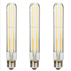 UNTCENT 6W Edison Bulb Vintage 7.2” Long Tubular Night Light Bulb Dimmable 3000K Neat Warm White
