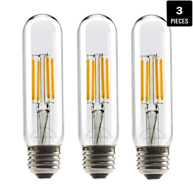 Leadleds LED Edison Bulb 40W Equivalent Non Dimmable E26 LED Lamp T10 Tubular 2700K Neat Warm White - Leadleds Image secondaire du produit