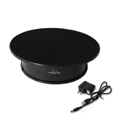 Leadleds Black Velvet Electric Motorized Rotating Display Turntable with Free Voltage AC Adapter - Leadleds