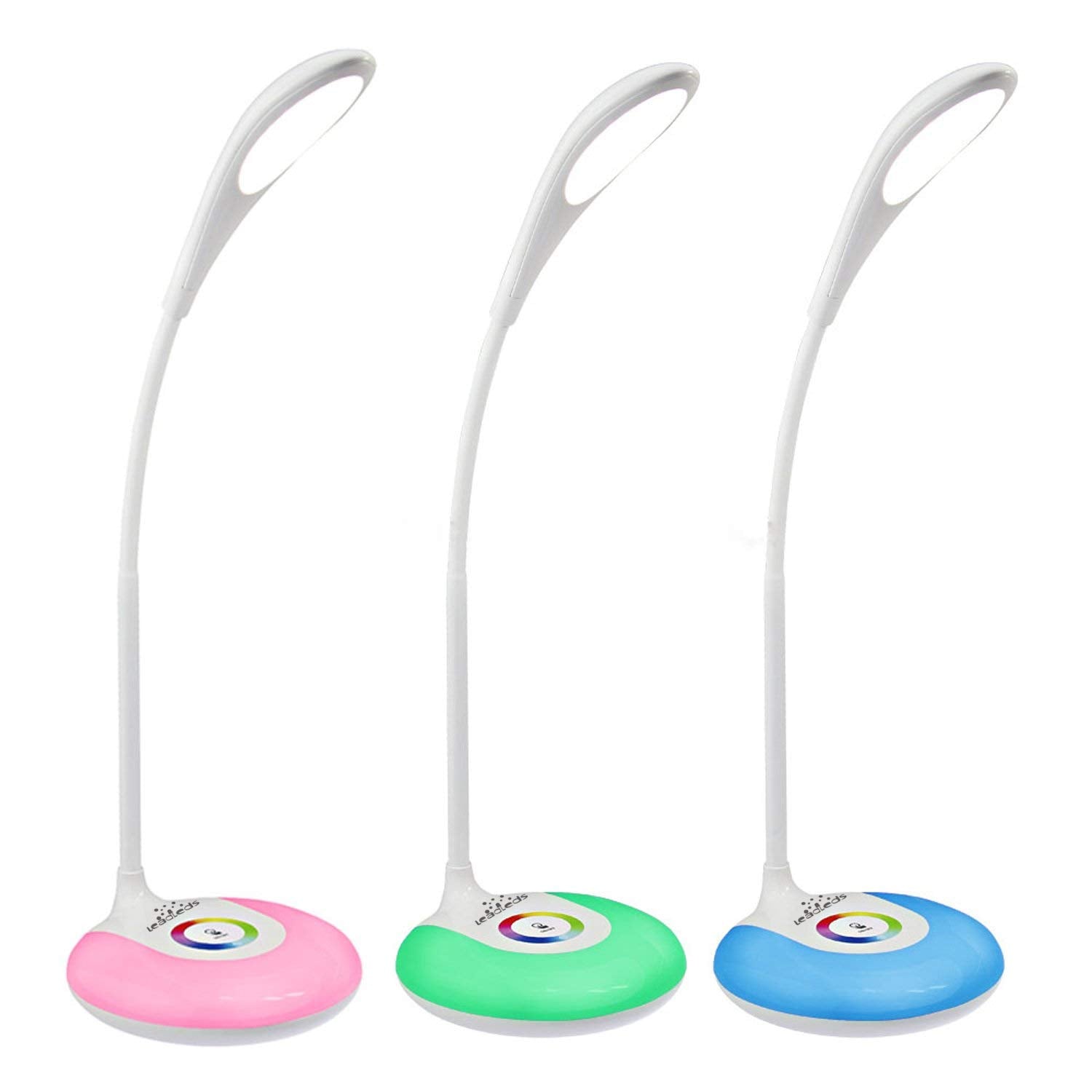 UNTCENT Schreibtischlampen, Buch-Leselampen mit berührungsempfindlichem Bedienfeld, 256 Farbwechselsockel, wiederaufladbare USB-LED-Nachttischlampen, Nachtlicht  Zweitbild