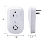 Leadleds Wi-Fi Smart Socket Outlet US Plug, Turn ON/OFF Electronics from Anywhere, Works with Smart Phone, UL Listed - Leadleds